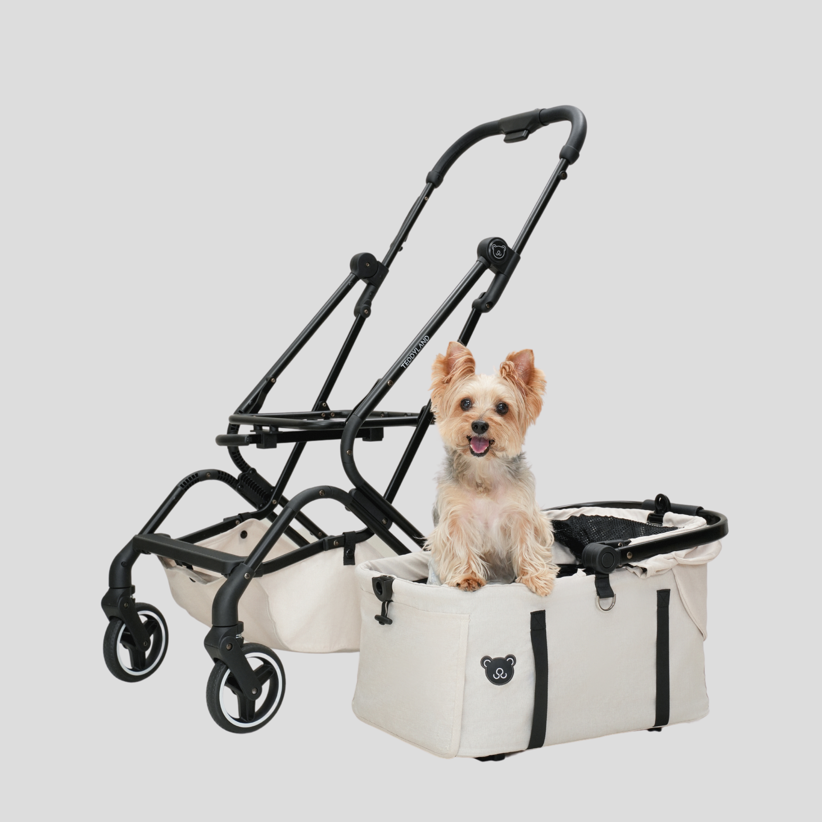 TeddyLand Petite Pet Stroller White
