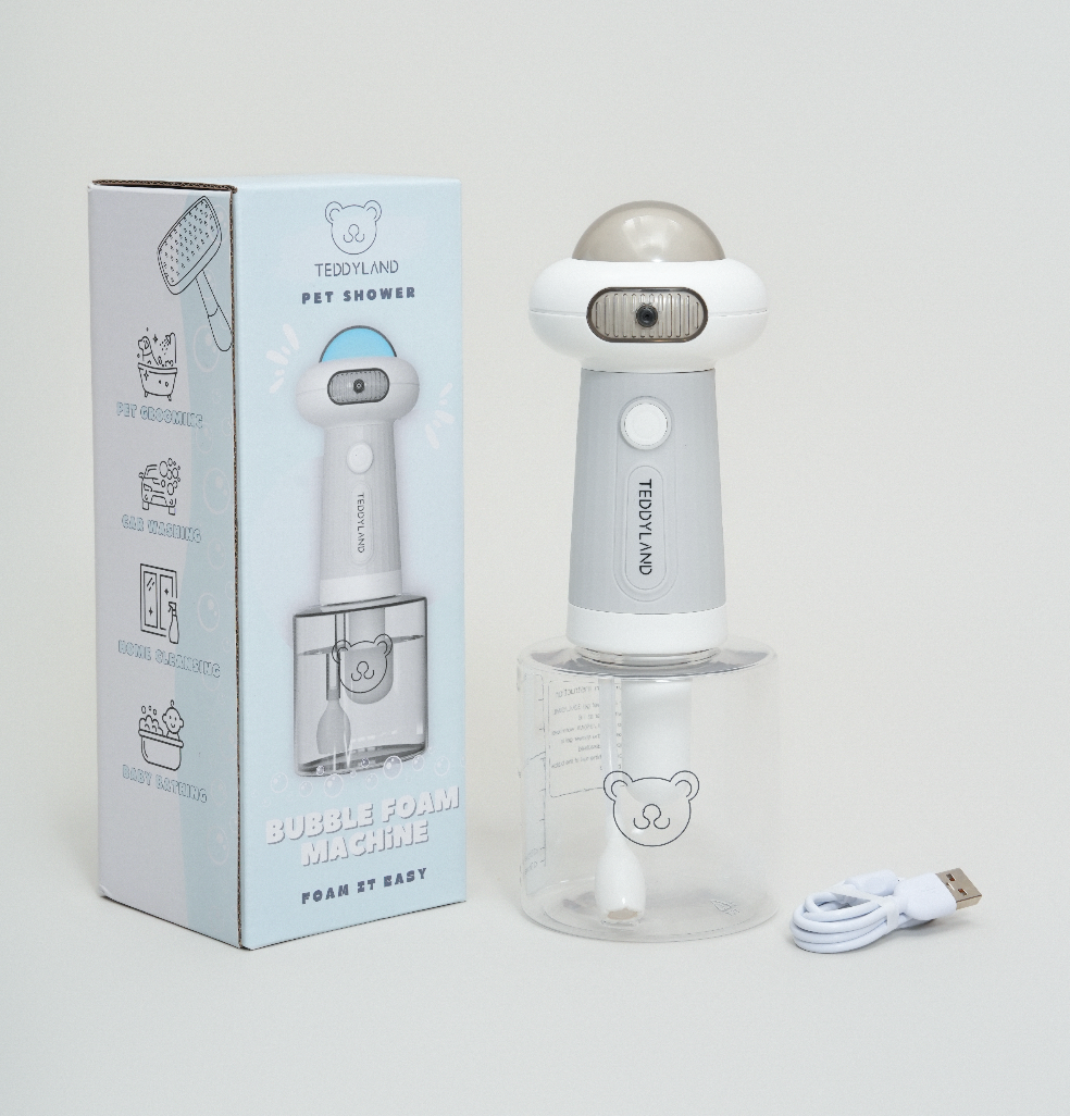 TeddyLand Bubble Foam Machine Pet Bathing