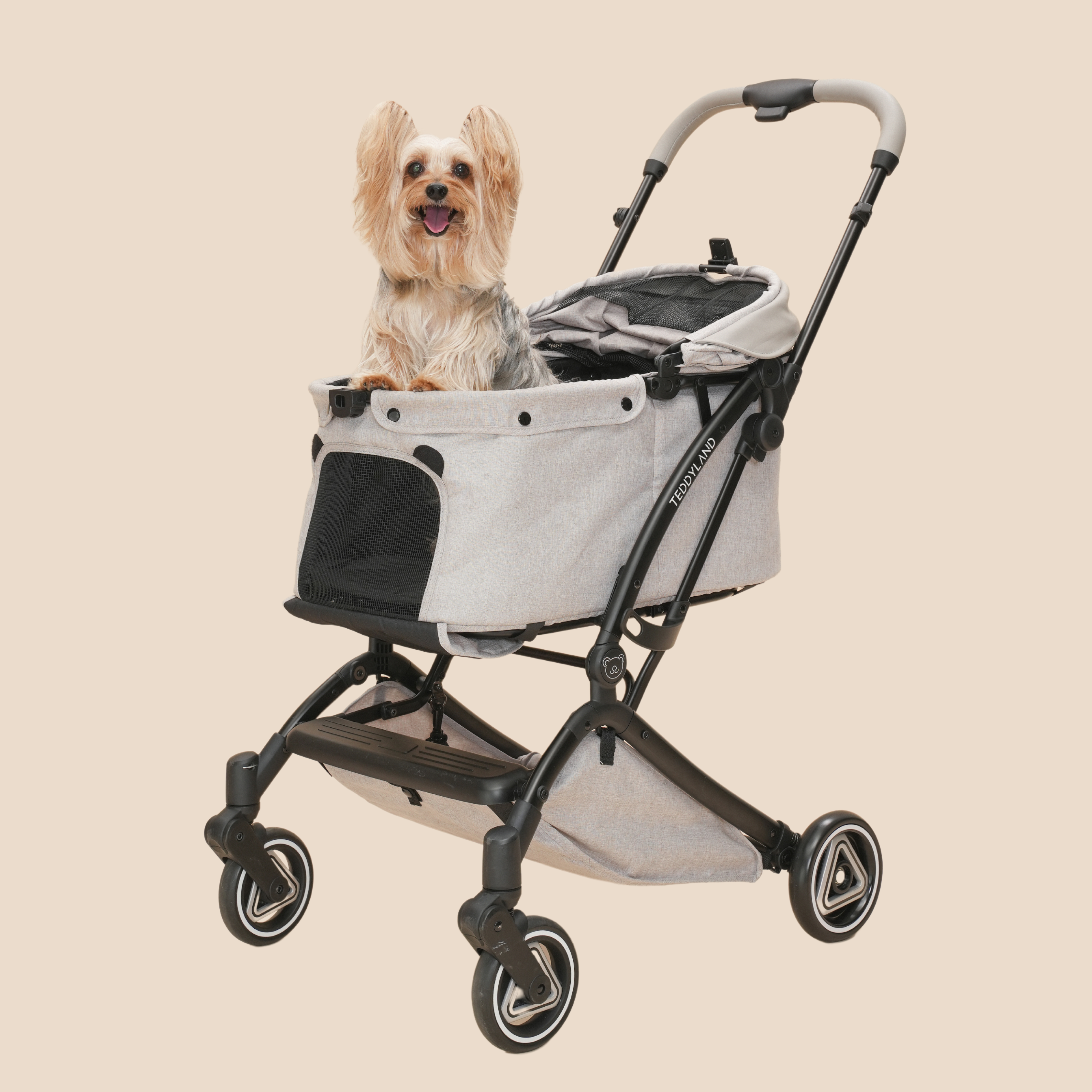 TeddyLand Classic Pet Stroller Grey