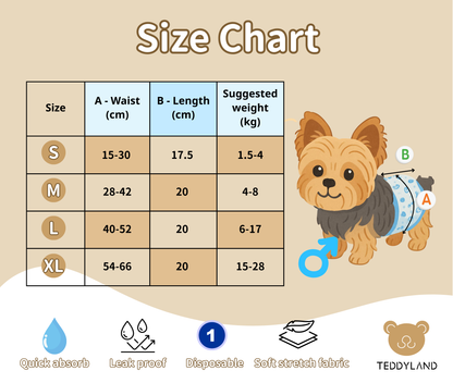 TeddyLand Pet Diaper (one-use)